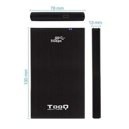 Tooq TQE-2522B Caja Externa para HDD/SSD 2.5 pulg. Negro Tooq TQE-2522B Caja Externa para HDD/SSD 2.5 pulg. Negro